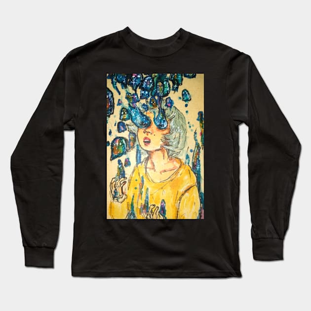 inner thoughts Long Sleeve T-Shirt by YaebaArts